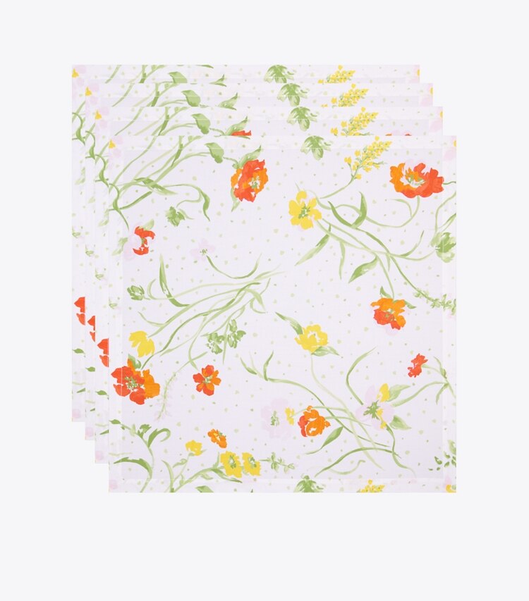Tory Burch designer linens Jardin D'Été Dinner Napkin, Set Of 4 in Multi detail