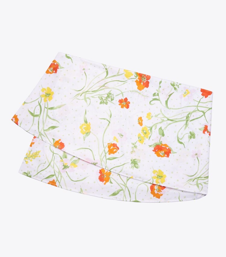 Tory Burch designer linens Jardin D'Été Round Tablecloth, 120" in Multi front