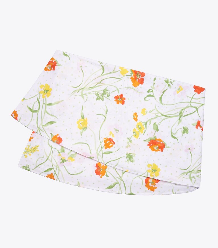 Tory Burch designer linens Jardin D'Été Round Tablecloth, 90" in Multi front