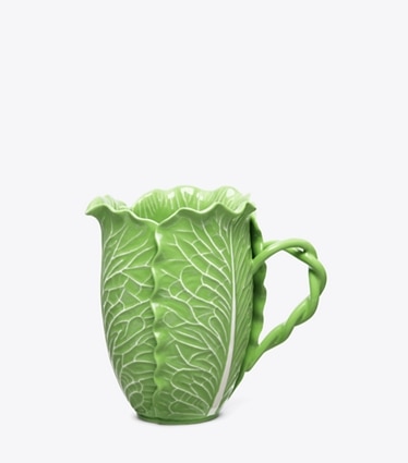Tory Burch diseñador artículos de mesa & cristalería Jarra de vajilla con borde ondulado en Green frente