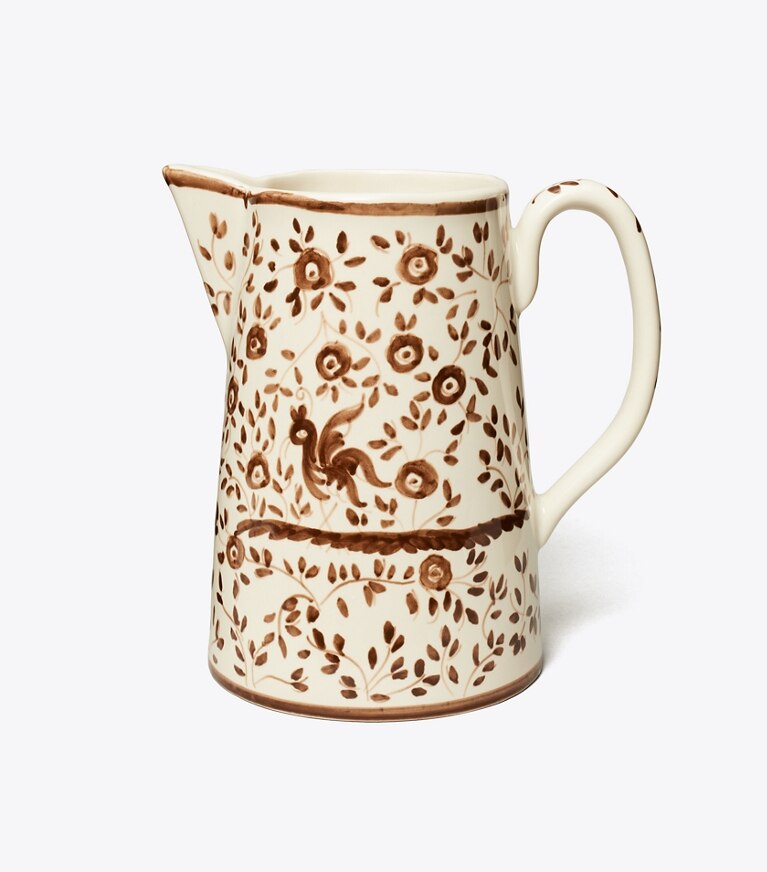 Tory Burch diseñador artículos de mesa & cristalería Jarra Oiseau en Brown frente