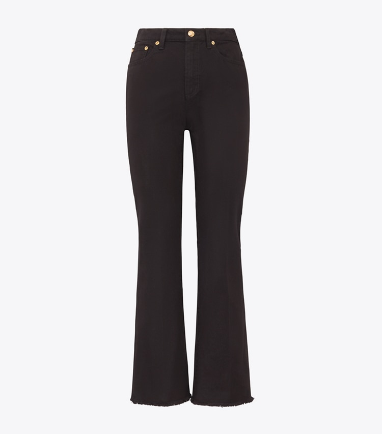 Tory Burch designer bas Jean coupe bottine dans Black de face