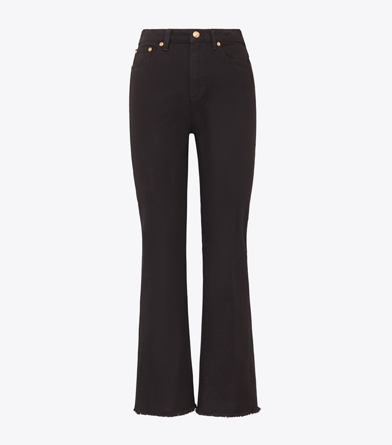 Tory Burch designer bas Jean coupe bottine dans Black de face