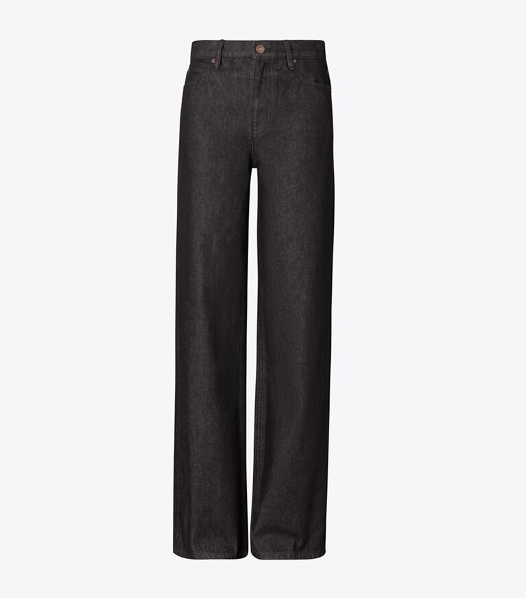 Tory Burch designer unterteile Jeans mit schmalem Bein in Rinse Wash front