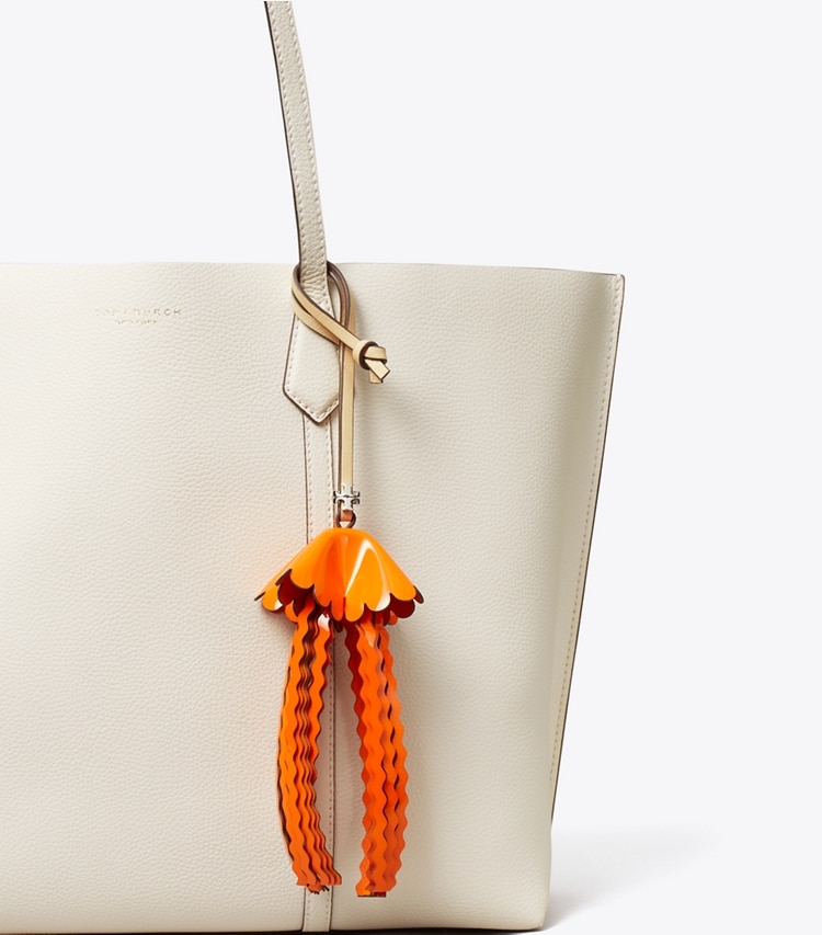Tory Burch designer bag charms & key rings Jellyfish Bag Charm in Mandarin detail