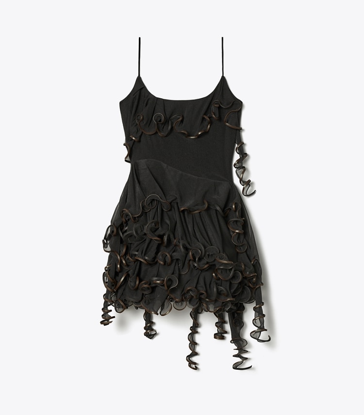 Tory Burch designer dresses Jellyfish Jersey Dress in Black front