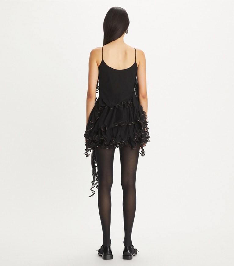Tory Burch designer dresses Jellyfish Jersey Dress in Black front