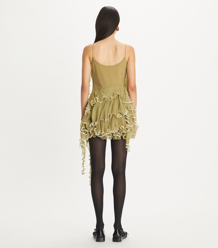 Tory Burch designer ドレス ジェリーフィッシュ ジャージー ドレス in Moss Mesh front