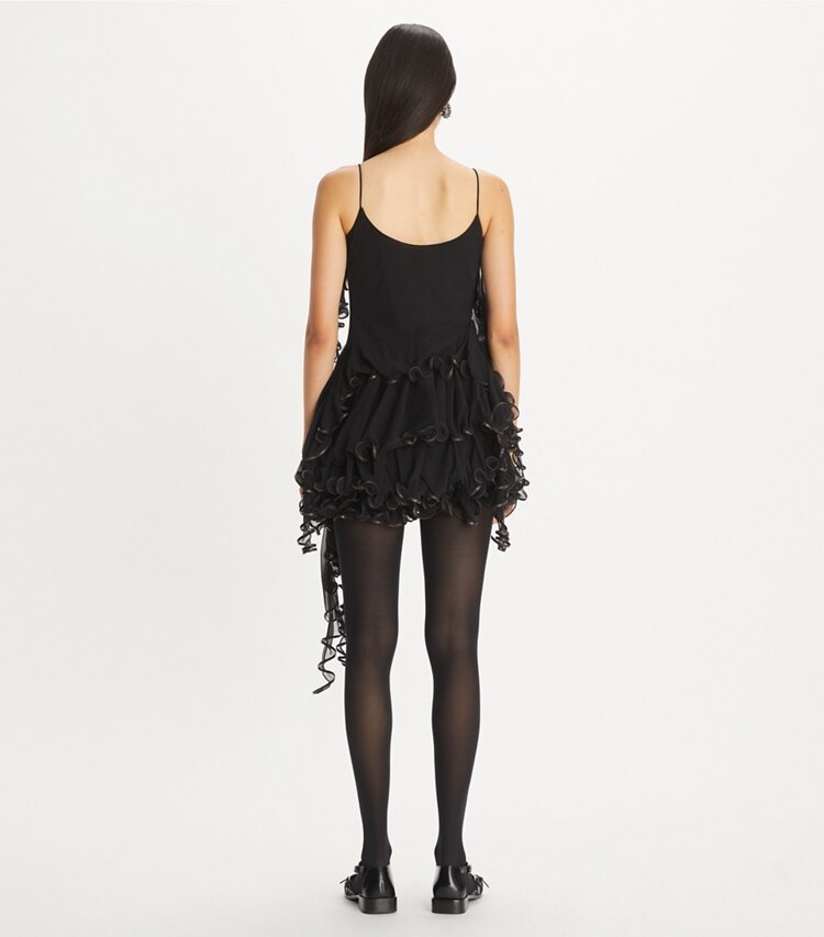 Tory Burch designer kleider Jellyfish Jerseykleid in Black on model back