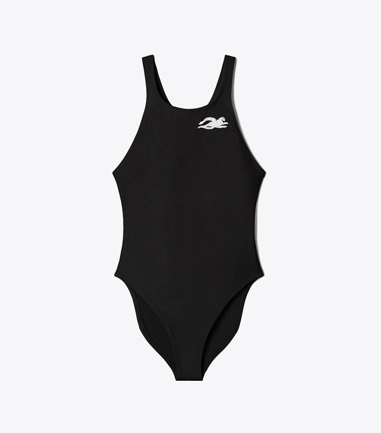 Tory Burch designer tops Jersey Bodysuit in Black front