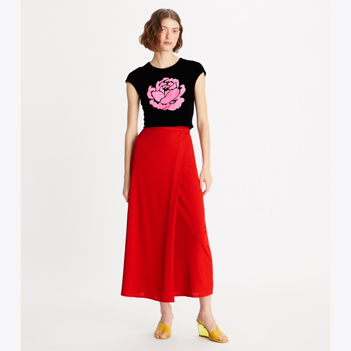 スカート LIGHT CREPE SKIRT WITH ZIP DRESSLAVE スカート B7 / linen twill front zip skirt(リネン