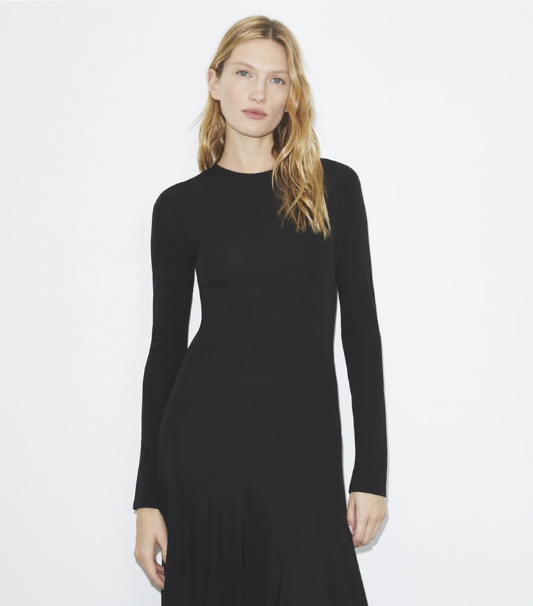 Tory Burch designer dresses Jersey Dress in Black front