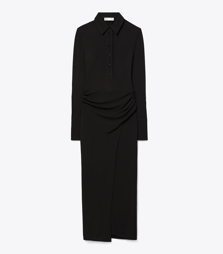 Tory Burch designer dresses Jersey Shirtdress in Black front
