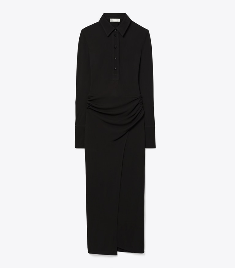 Tory Burch designer dresses Jersey Shirtdress in Black front
