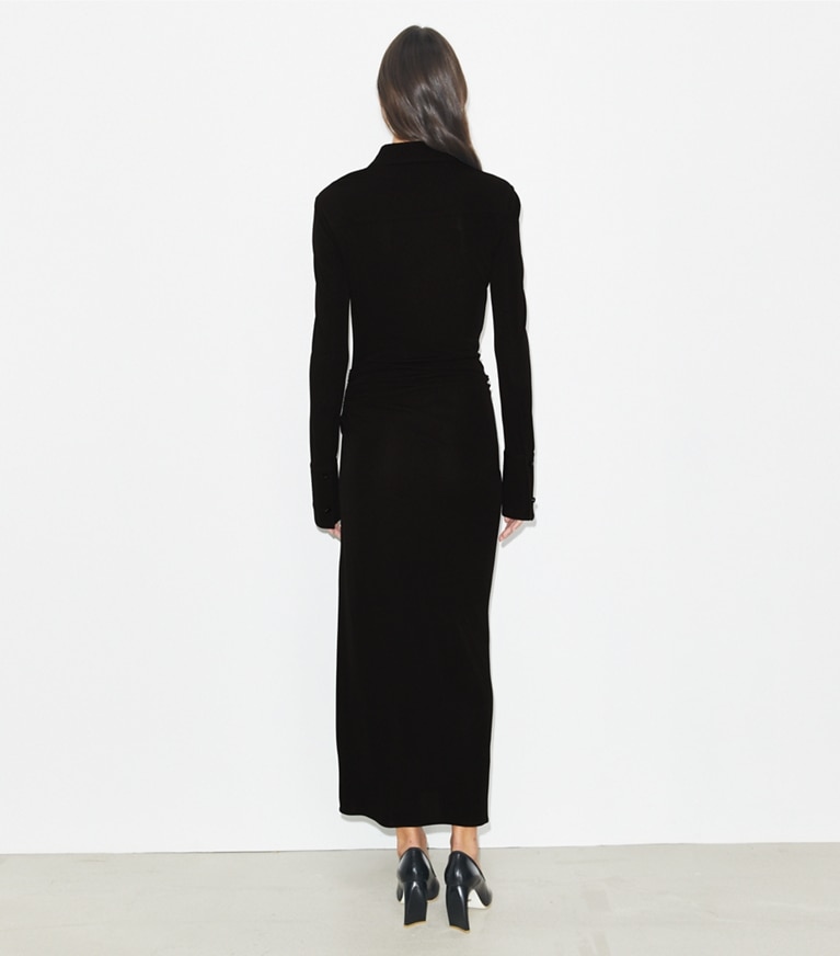 Tory Burch designer dresses Jersey Shirtdress in Black front