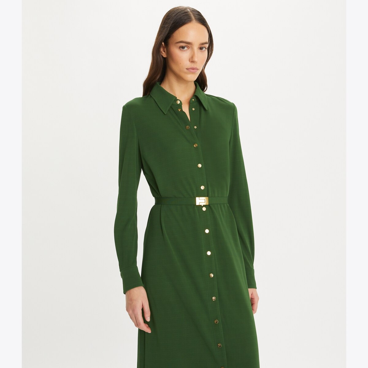 TORY BURCH ワンピース 服 Belted jersey shirtdress998344 Belted jersey shirtdress in black - Tory Burch | Mytheresa