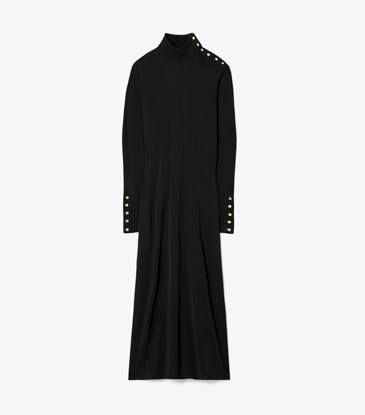 Tory Burch designer ドレス ジャージー タートルネックドレス in Black front