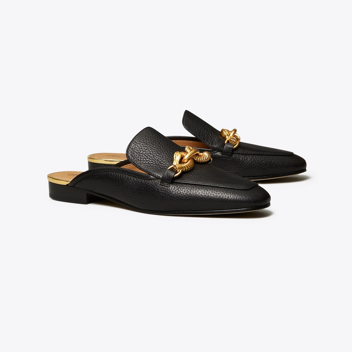 Tory burch Jessa backless 2024 Loafer tumbled leather⭐️PRICEFIRM⭐️