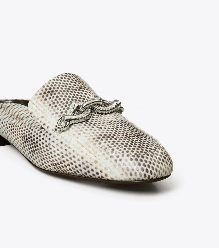 Tory Burch Jessa Lug Sole Loafer White Calf Leather Sz 9/10