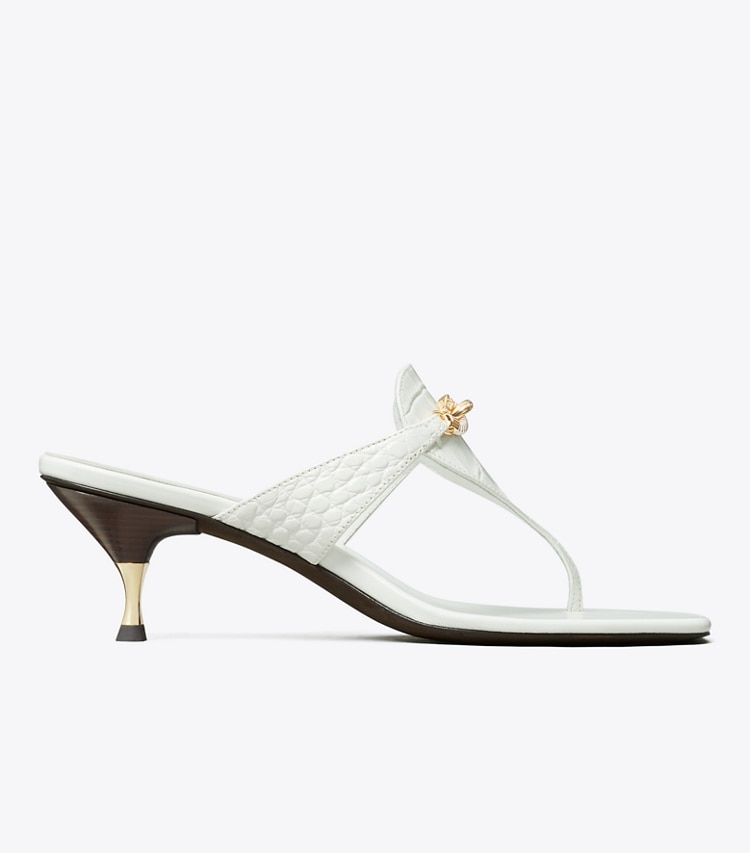 Tory Burch designer sandals Jessa Low Heeled Sandal in GARDENIA side