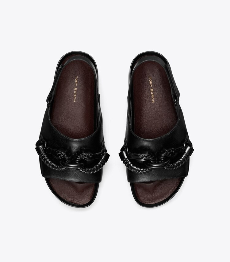 Tory Burch designer sandalen Jessa Plateausandale in PERFECT BLACK von oben