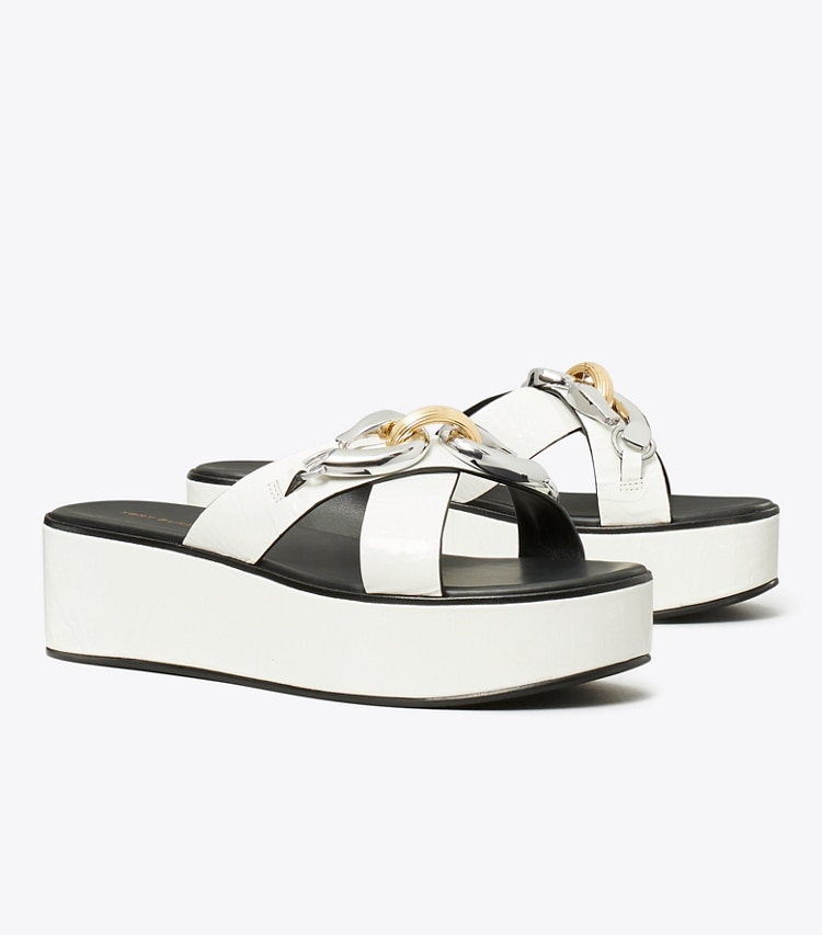 Tory Burch designer sandals Jessa Platform Sandal in CLOUD angle