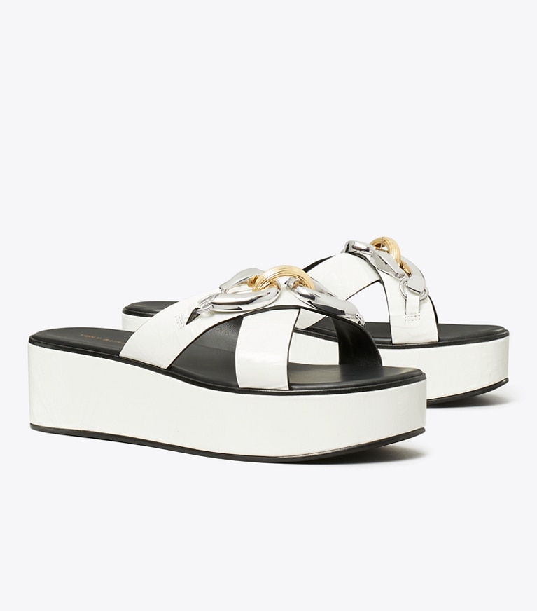 Tory Burch designer sandals Jessa Platform Sandal in CLOUD angle