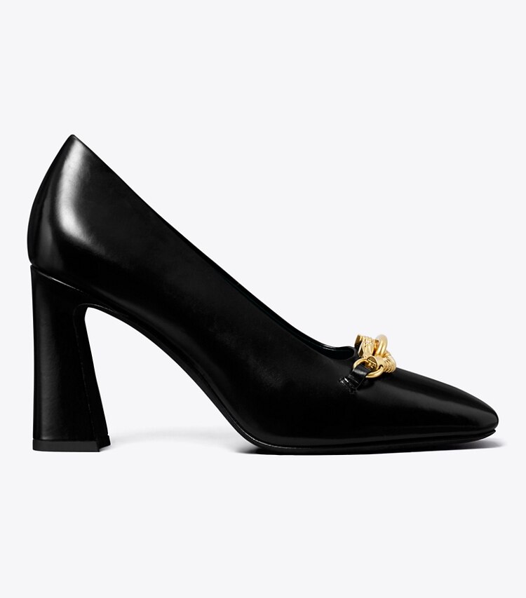 Tory Burch designer heels Jessa Pump in PERFECT BLACK side