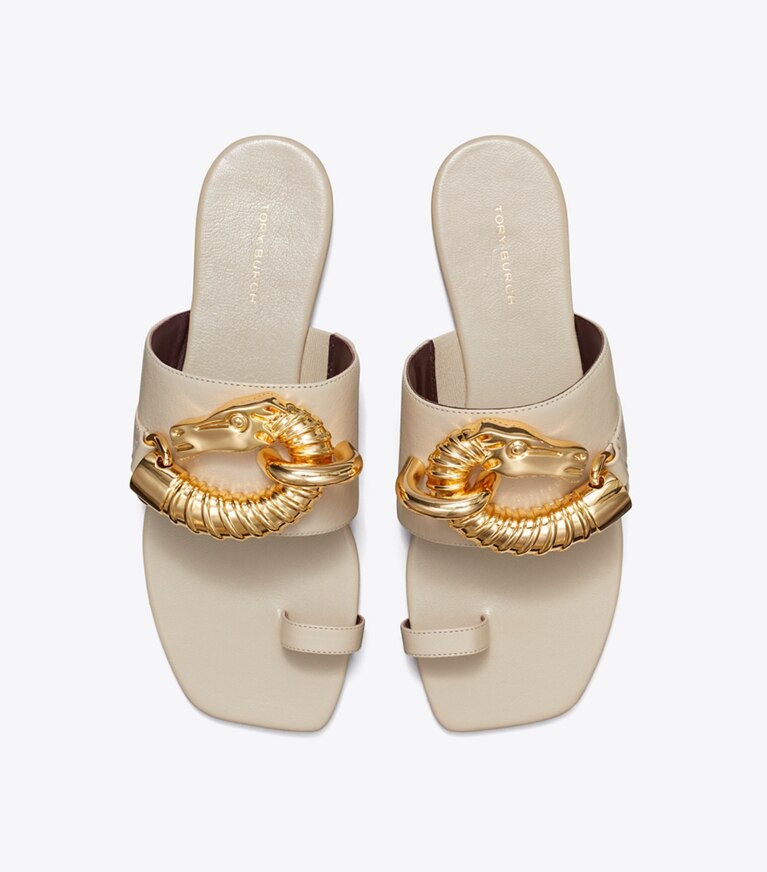 Tory Burch designer sandalen Jessa Sandale in STONE GRAY angle