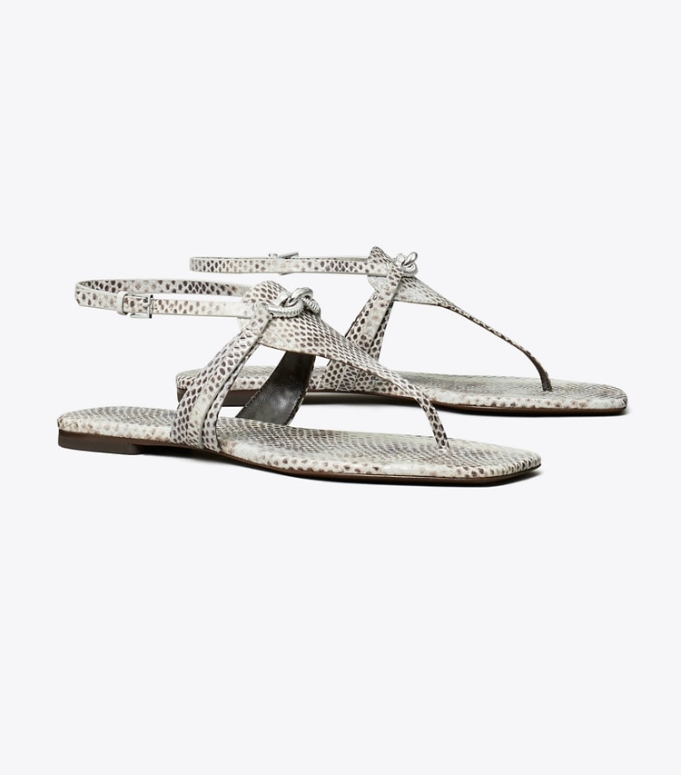 Tory Burch designer sandals Jessa T-Strap Sandal in LAVENDER ROCCIA angle