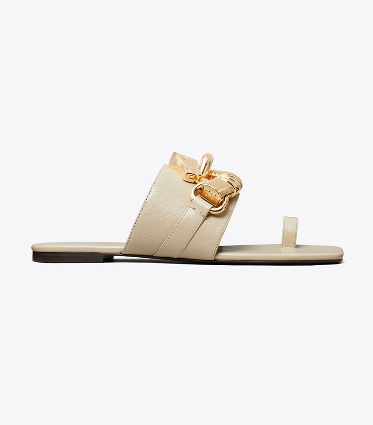 Tory Burch designer sandals Jessa Toe Ring Sandal in STONE GRAY side