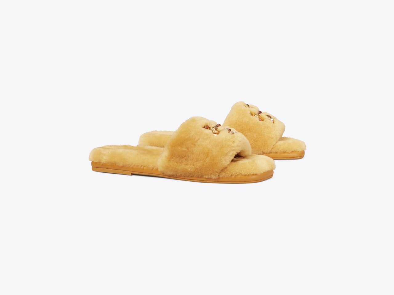 Tory burch shearling discount slippers