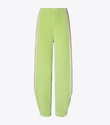 Tory Burch designer unterteile Jogginghose aus Baumwolle in Bright Green front