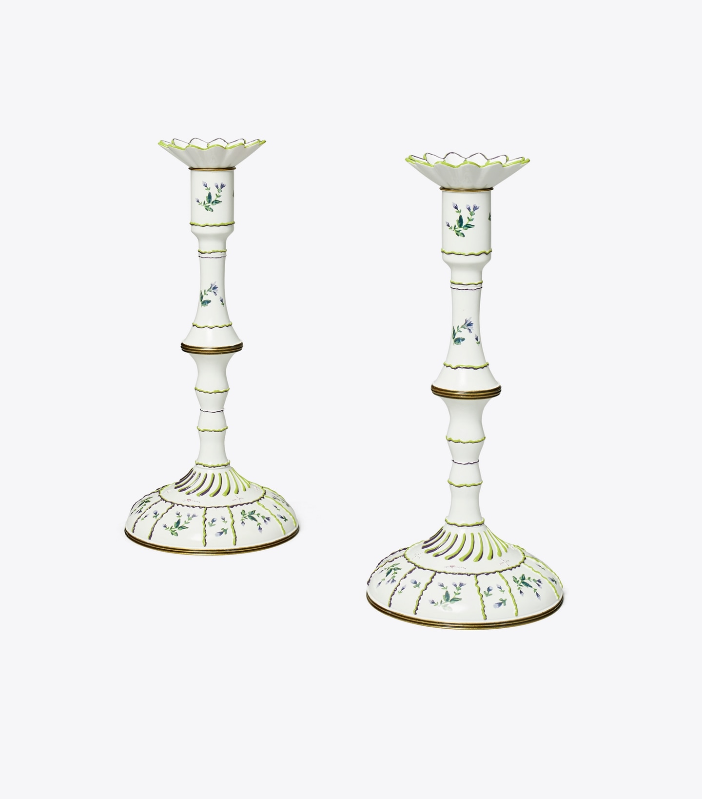 Jolie Fleur Candlesticks, Set Of 2