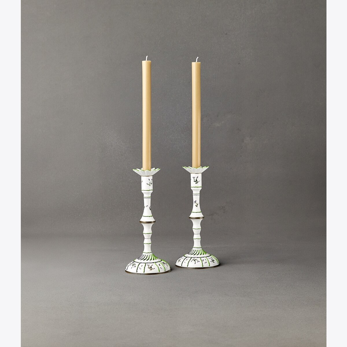 Jolie Fleur Candlesticks, Set Of 2: Women's Designer Tabletop