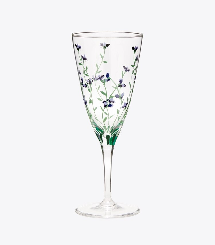 Jolie Fleur Water Glass, Set of 2: Women's Designer Tabletop & Drinkware