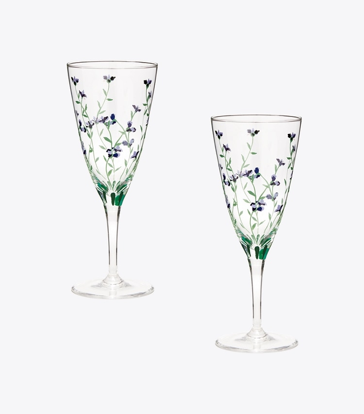 Hand-Painted Champagne Flute Set (2) | AMD