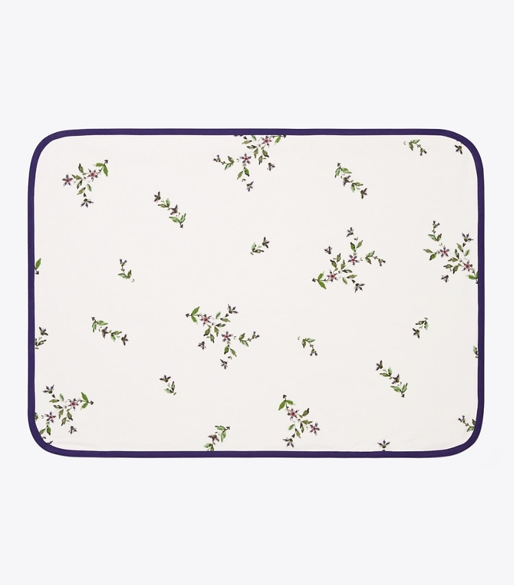 Tory Burch designer linens Jolie Fleur Placemat, Set of 4 in NEW IVORY front