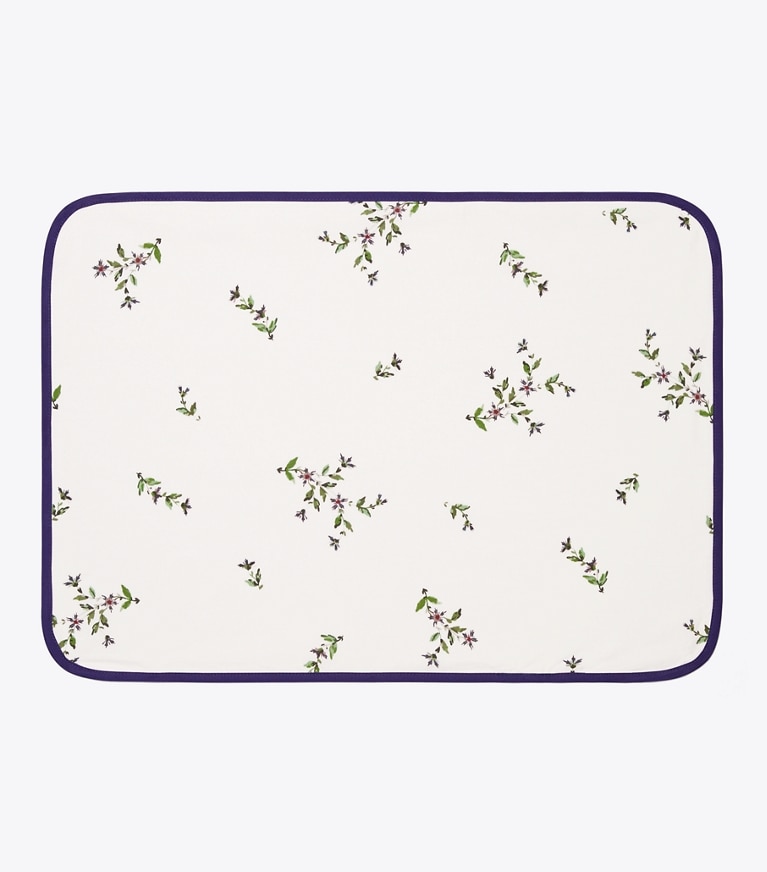 Tory Burch designer linens Jolie Fleur Placemat, Set of 4 in NEW IVORY front