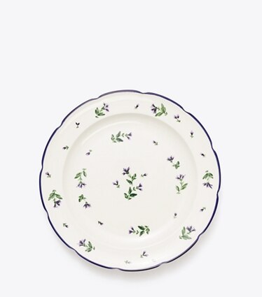 Tory Burch designer tabletop & drinkware Jolie Fleur Salad Plate, Set of 4 in NEW IVORY front