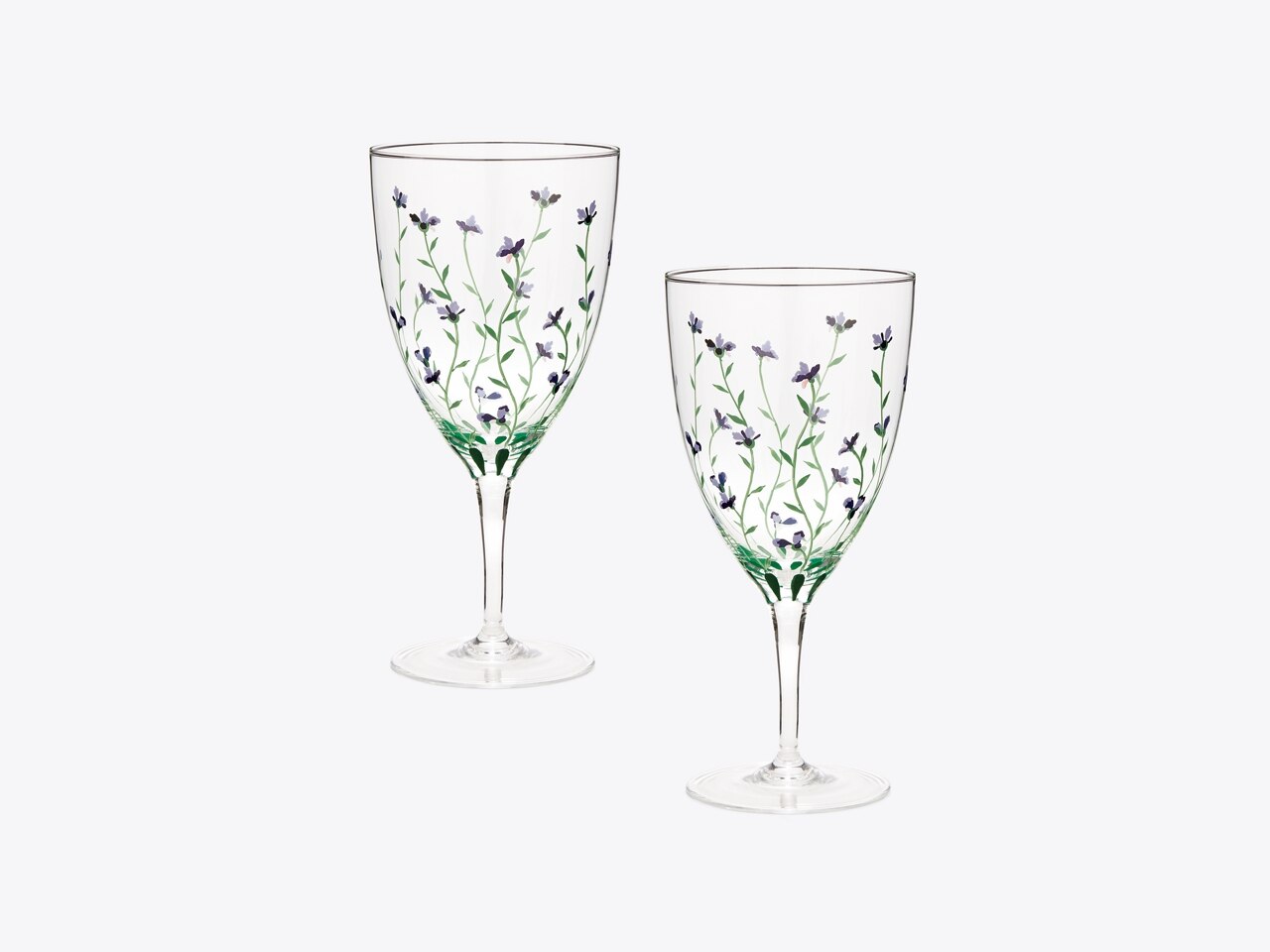 Tory Burch Women's Jolie Fleur Water Glass, Set of 2 in Clear, One Size