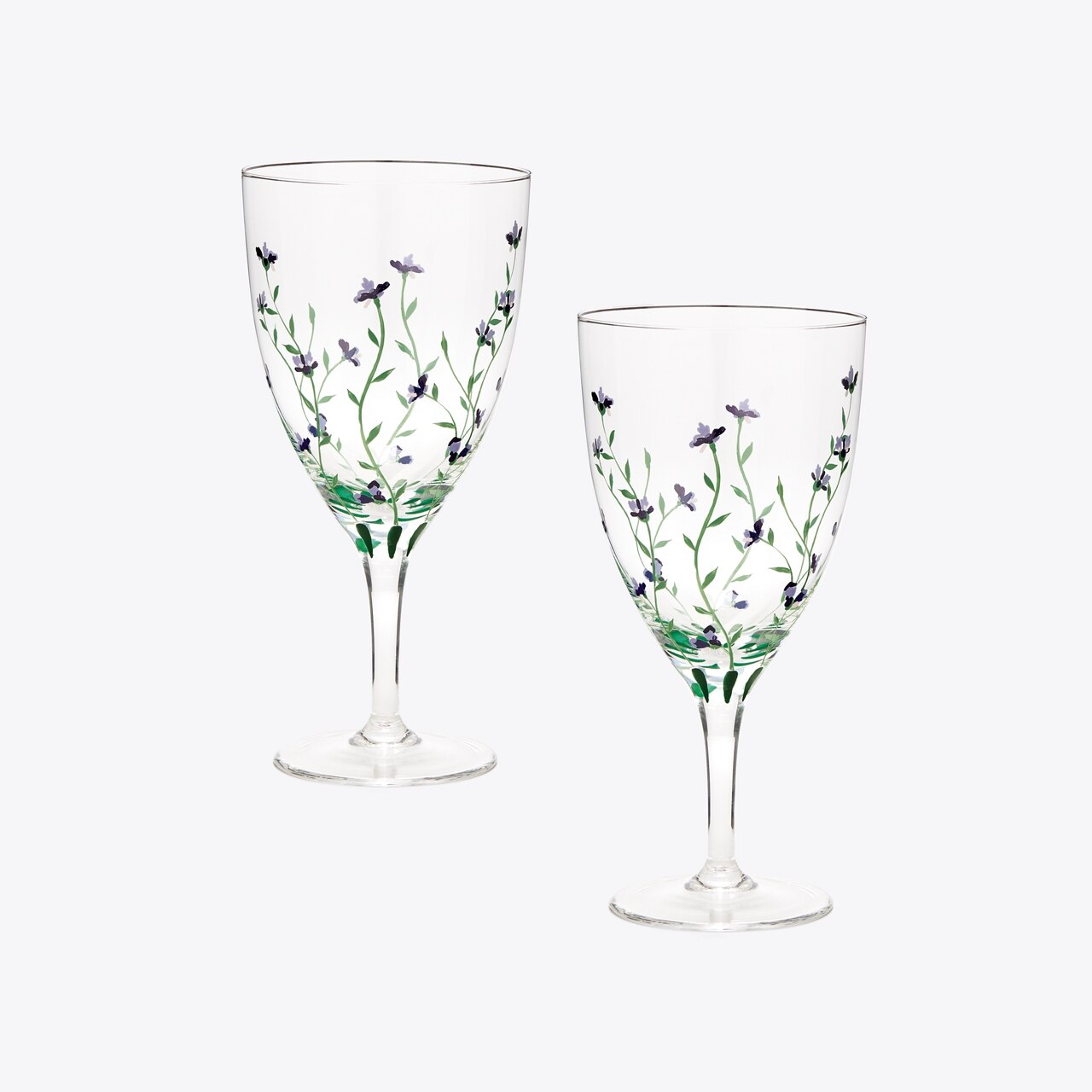 Fleur de Lis Acrylic Wine Glass Set — The Basketry