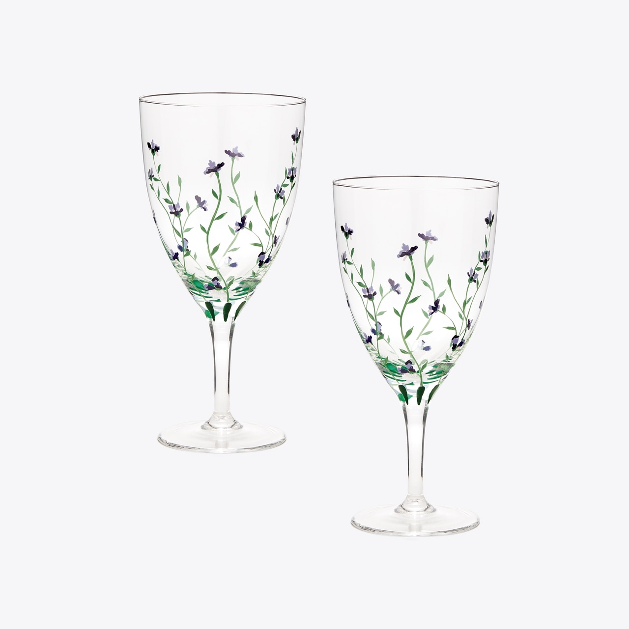 Hand Engraved Stemless Floral Wine Glasses — Love & Victory