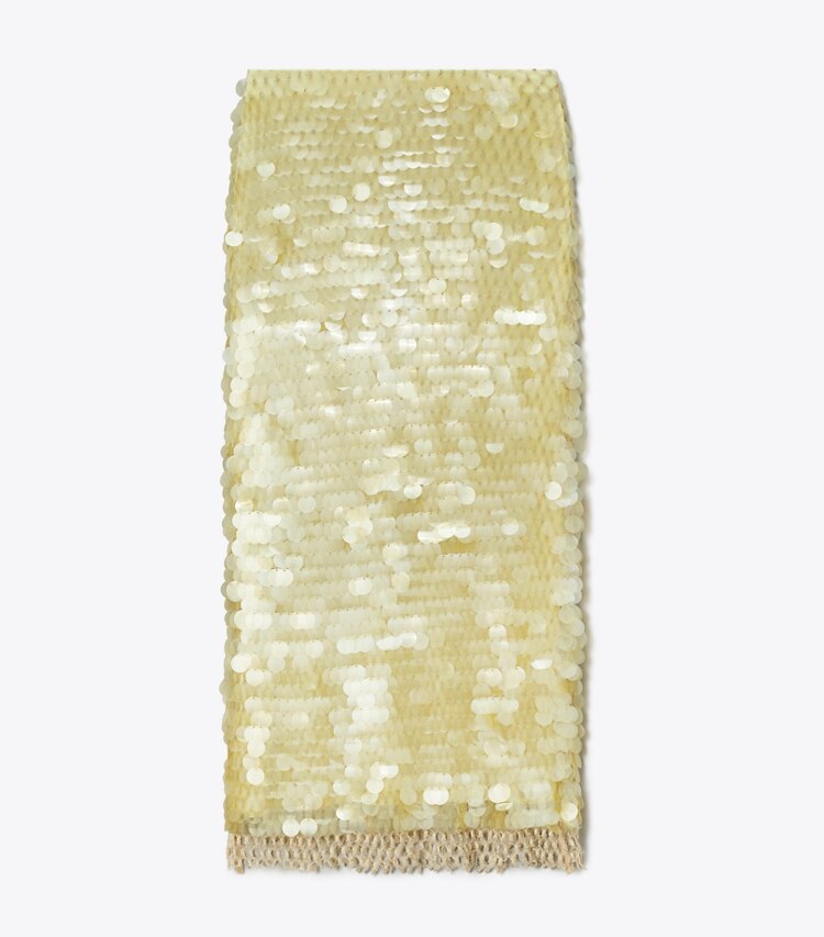 Tory Burch designer bas Jupe à paillettes dans Soft Lumen de face