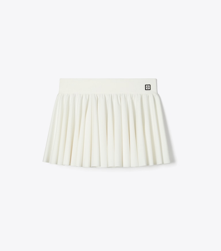 Tory Burch designer bas Jupe de tennis en jersey à volants dans Snow White de face