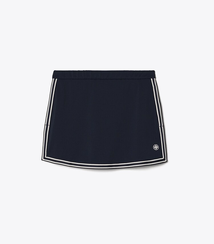 Tory Burch designer bas Jupe de tennis en piqué technique dans Tory Navy de face