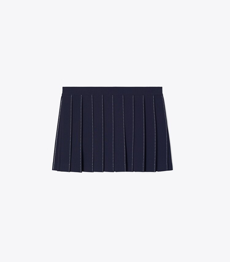 Tory Sport designer bas Jupe de tennis plissée stretch in Tory Navy front