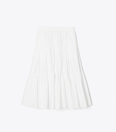 Tory Burch designer paréos Jupe en coton in White front