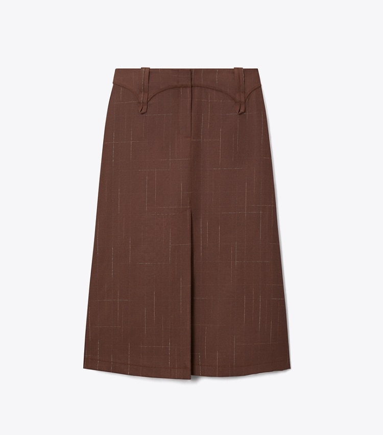 Tory Burch designer bas Jupe en laine in Chocolate front