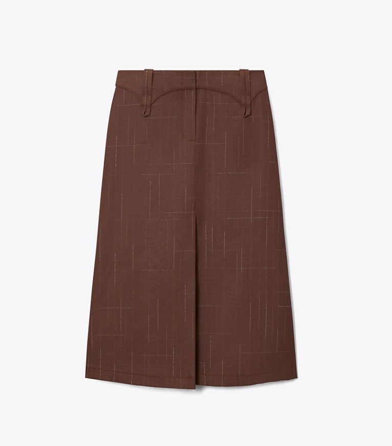 Tory Burch designer bas Jupe en laine in Chocolate front